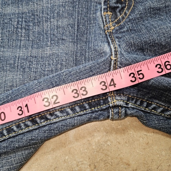 Levis 518 Superlow Bootcut‎ Jeans Womens 13 Blue Stretch Low Rise Medium Wash - Picture 10 of 13